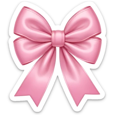 coquette style pink bow, heart in the center, pastel colors, girly and charming sticker