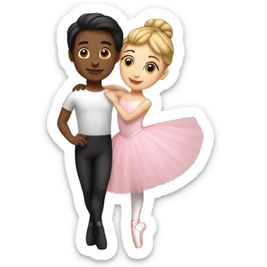 ballerina and ballerino sticker