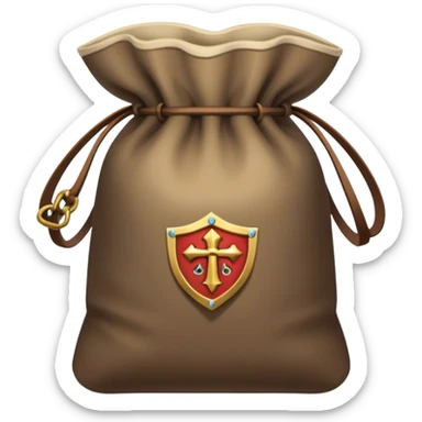 dnd item icon, medieval bag sticker