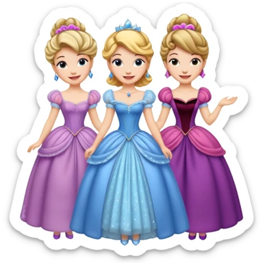 cinderella's three stepsister sticker