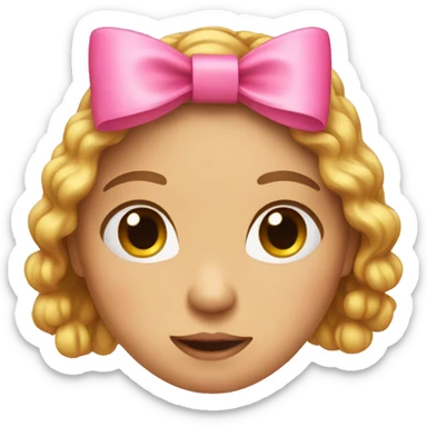 pink bow sticker