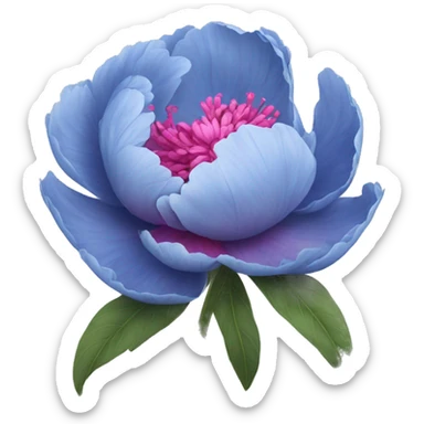 peonie bleu sticker