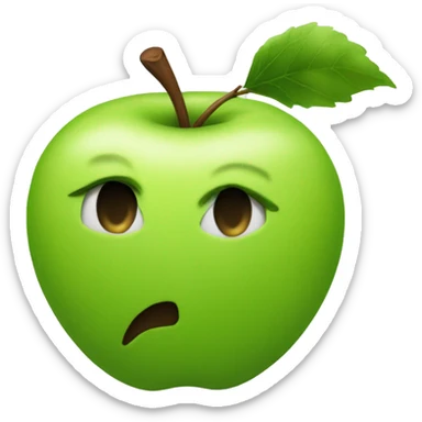 brat green apple falling right from the tree sticker