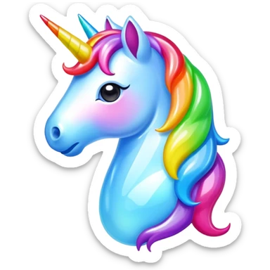 Rainbow gummy unicorn  sticker