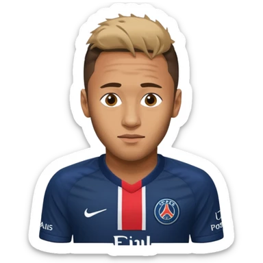 Nry dribbling With a psg Shirt in 2018 sticker