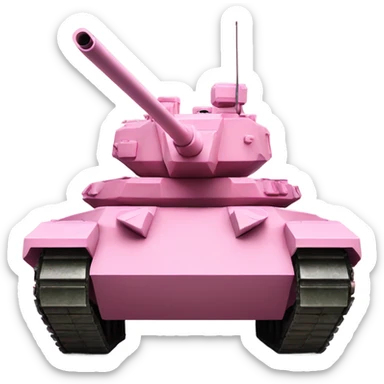 Army Tank in pink sticker