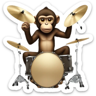 Cymbal-banging monkey sticker