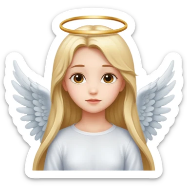 Cute girls with angel wings sticker