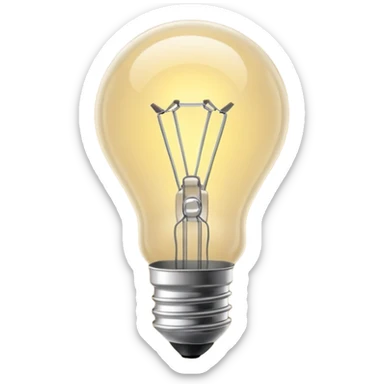 create a light-bulb that illustrates an "idea" sticker