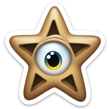 a tattoed star with a teardrop falling from the eyes sticker