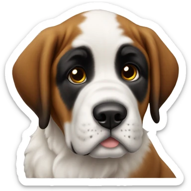 Saint bernard puppy sticker