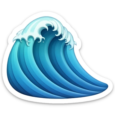 vertical wave sticker