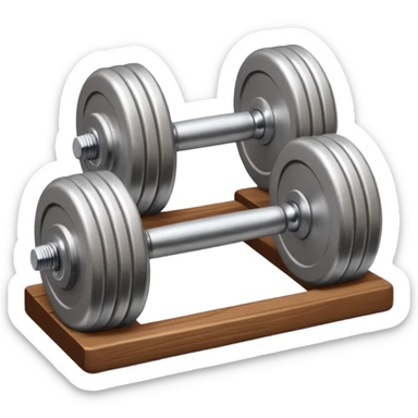 Dumbbell pressure level on a bebch sticker
