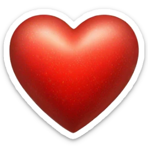 red christmas heart sticker
