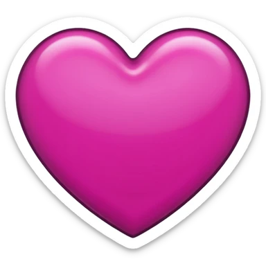 magenta and black heart sticker