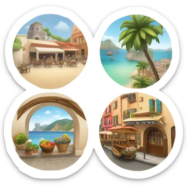 Aesthetic travel sticker