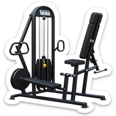 gym two side cable machine sticker