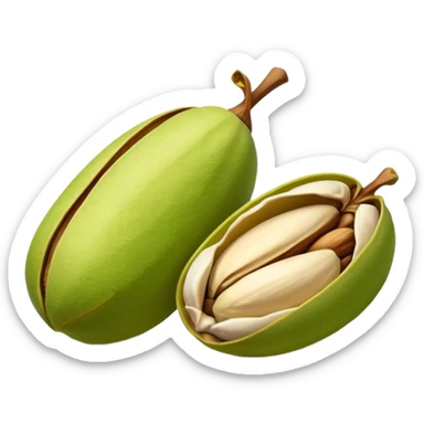 raw pistachio with shell, natural and organic sticker