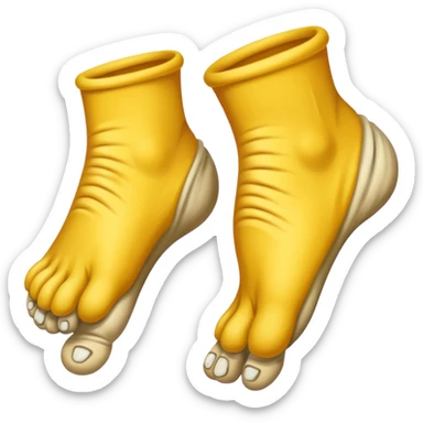 Stinky feet with stench rising from it  sticker