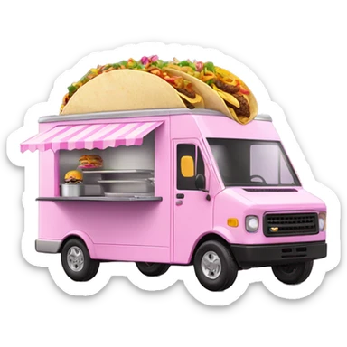 Barbie Toyota 2027 taco mini food truck  sticker