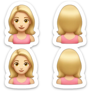 cute blonde caucasian daughter salmon top sticker