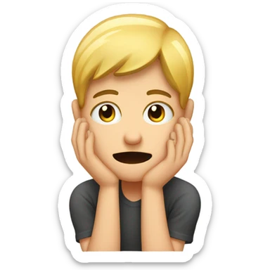 a headache hands on the head a pain expresion sticker