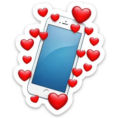 Iphone whit hearts sticker