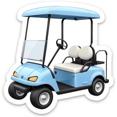 baby blue golf cart sticker