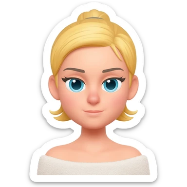 blonde girl getting a massage
 sticker