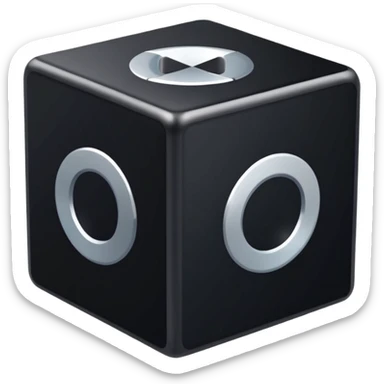 black colour infinity cube sticker