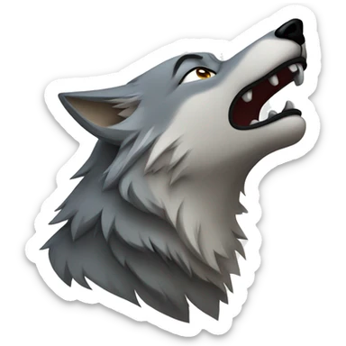 Howling wolf  sticker