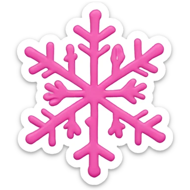 Pink snowflake sticker