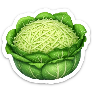 a big pile of grated cabbage sticker