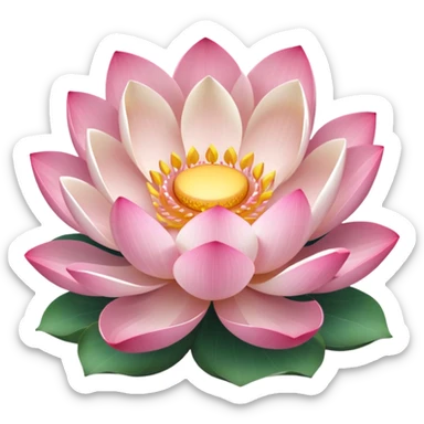 lotus flower with serene face sticker