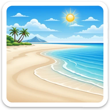 playa paisaje sin que sea un cuadro  sticker
