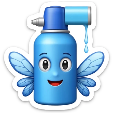 Emoji de OFF o repelente contra insectos en formato aerosol como un desodorane sticker