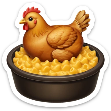 chicken with mac and cheese on the side sticker
