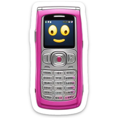 Pink Motorola Razr V3 flip-phone sticker