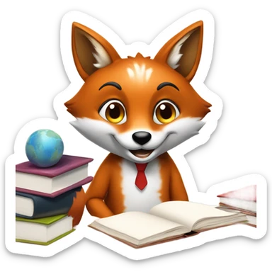 Smiling Fox studying in Australia  sticker