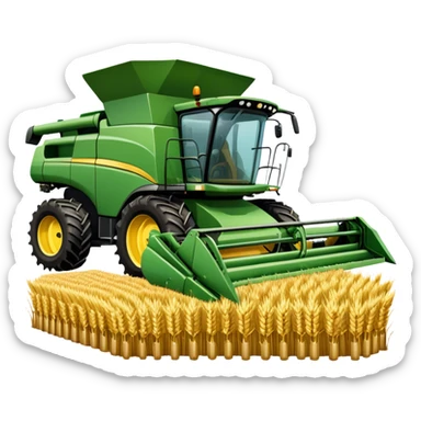 An icon featuring a wheat field, a combine harvester, fertilizer formulas, and plant cells, symbolizing agronomy. The design includes farming tools and crops, representing agricultural science, crop production, and plant biology. Transparent background highlights sustainable farming and growth. sticker