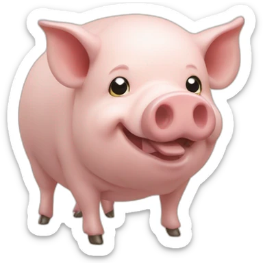 Cochon qui nage sticker