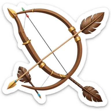 Bow & Arrow in action  sticker