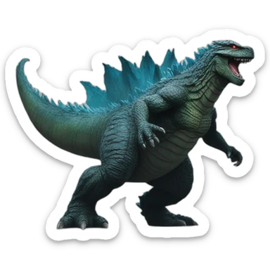 Godzilla (proportional) (realistic) (Godzilla King of the Monsters, 2019) sticker