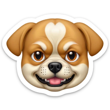 Dog with jack Nicholson scary face sticker