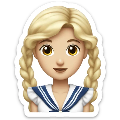 Sailor Moon with brown hair, brown eyes, fair skin sticker