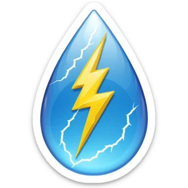 Grateful Dead lightning bolt inside a teardrop sticker