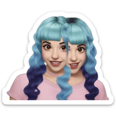 melanie martinez split dye hair sticker