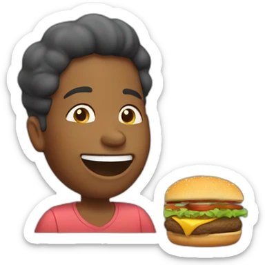 Ma maman qui mange un hamburger sticker