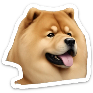 Chowchow driving a range rover sticker