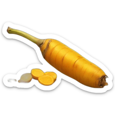 Tumeric root sticker